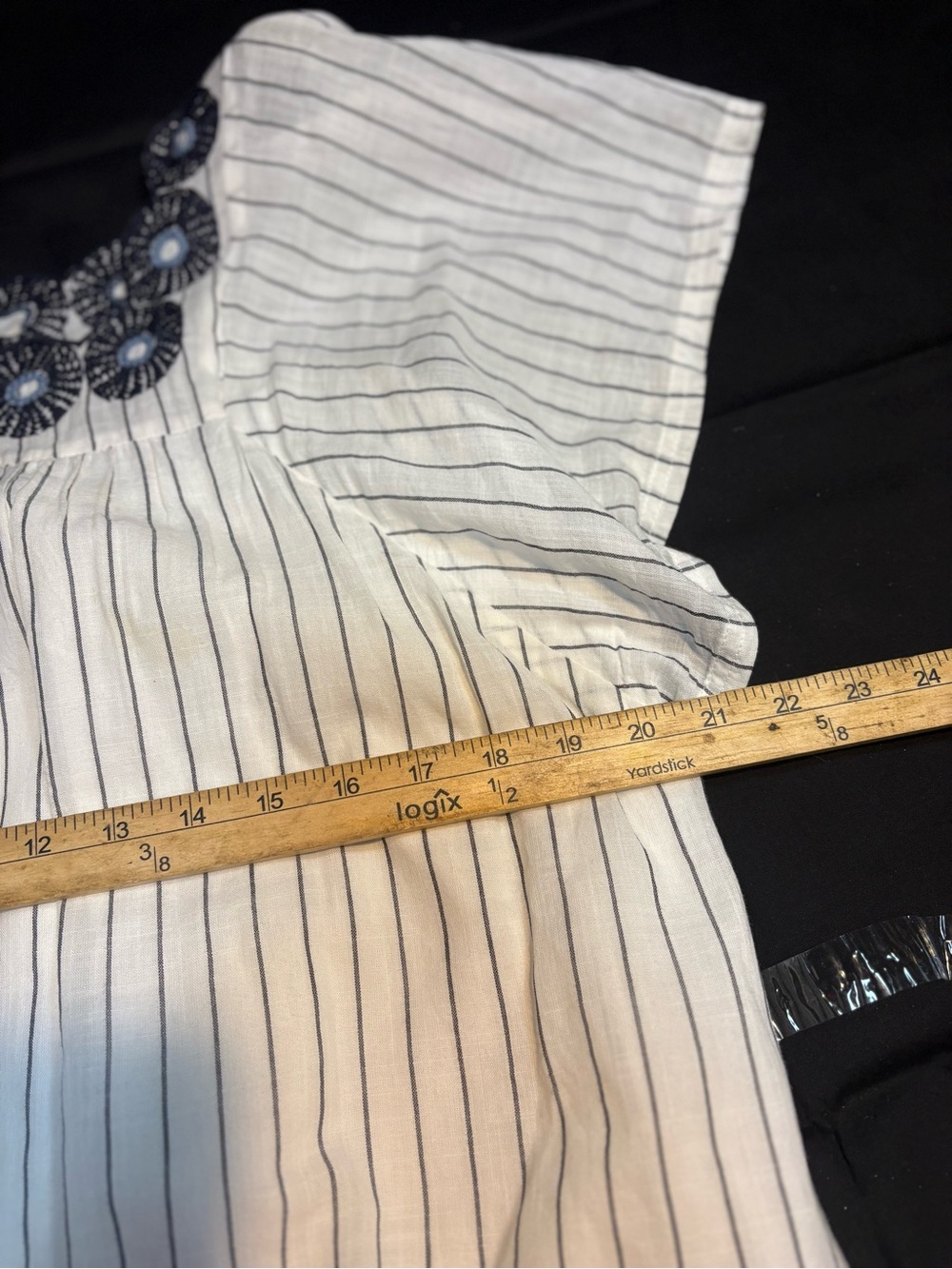 Madewell 
Embroidered Circle Dress in blue Stripe medium d2 - Picture 8 of 11